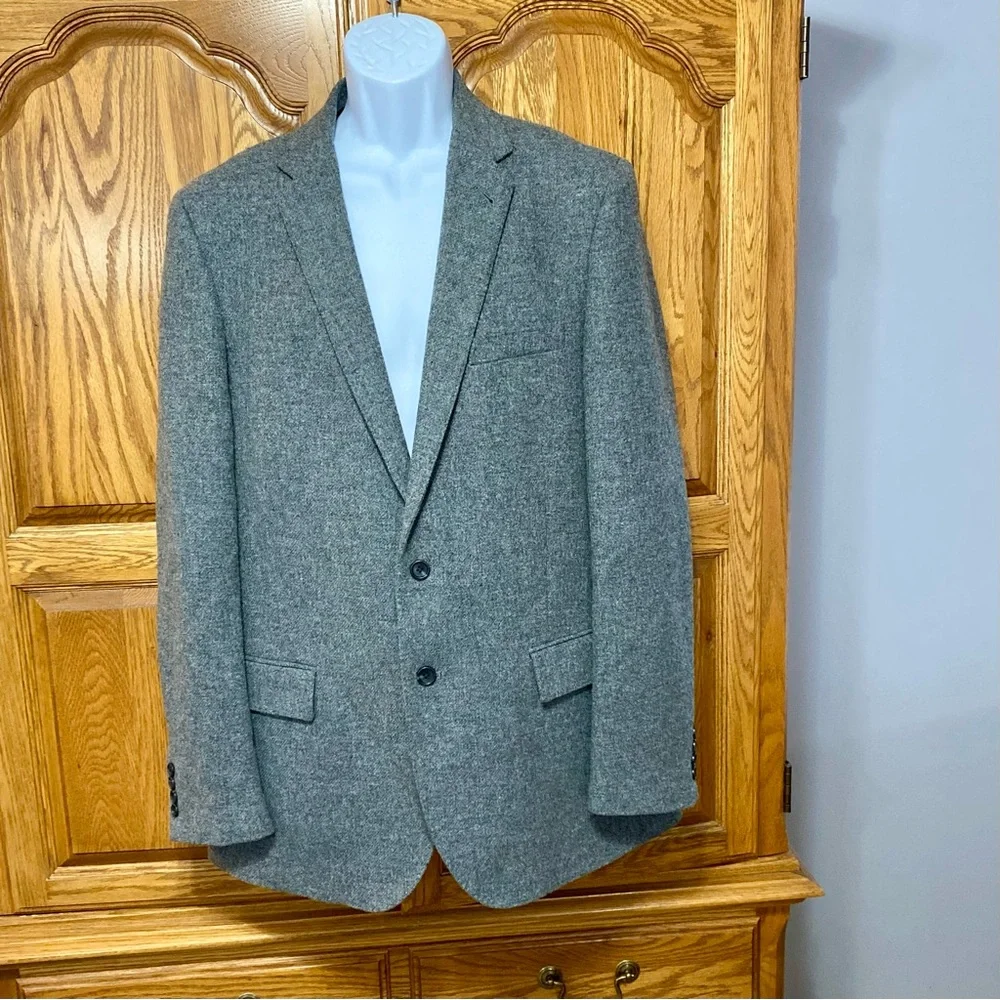 J. Crew Ludlow Jacket Yorkshire Tweed Two‎ Button Sport Coat Grey Men’s Sz 44L